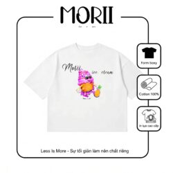 Áo thun boxy tay ngắn MORII Ice Cream