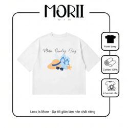 Áo thun boxy tay ngắn MORII Sunday Day